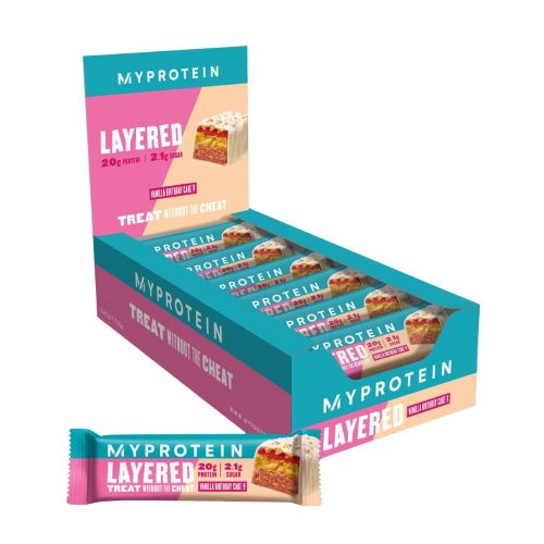 Myprotein Layered Protein Bar szelet - 12x60g - Szülinapi torta