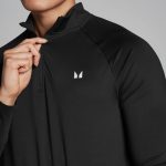 MP Férfi Training 1/4 Cipzáras Felső - Fekete