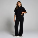 MP Női Basics Oversized Kapucnis Pulóver - Fekete