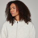 MP Női Basics Cipzáras Kapucnis Pulóver - Világosszürke