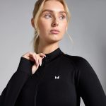 MP Női Shape Seamless Zip Through Dzseki - Fekete