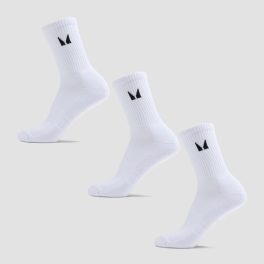 MP Unisex Crew Socks Zokni (3 Pár) - Fehér