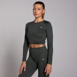 MP Női Shape Seamless Hosszú Ujjú Crop Top - Sötétszürke