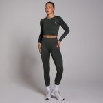 MP Női Shape Seamless Hosszú Ujjú Crop Top - Sötétszürke