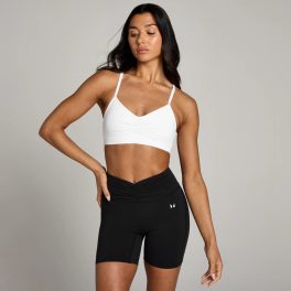 MP Női Tempo Ruched Front Sportmelltartó - Fehér