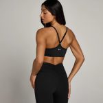 MP Női Tempo Ruched Front Sportmelltartó - Fekete