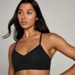 MP Női Tempo Ruched Front Sportmelltartó - Fekete