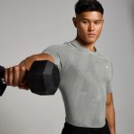 MP Férfi Tempo Pillar Graphic Seamless Póló  - Szürke