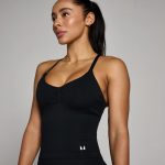 MP Női Tempo Seamless Strappy Pántos Top - Fekete